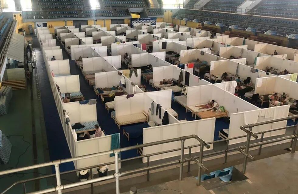 El estadio Cincuentenario es el principal centro de aislamiento de Formosa (@UCRNacional-Twitter).