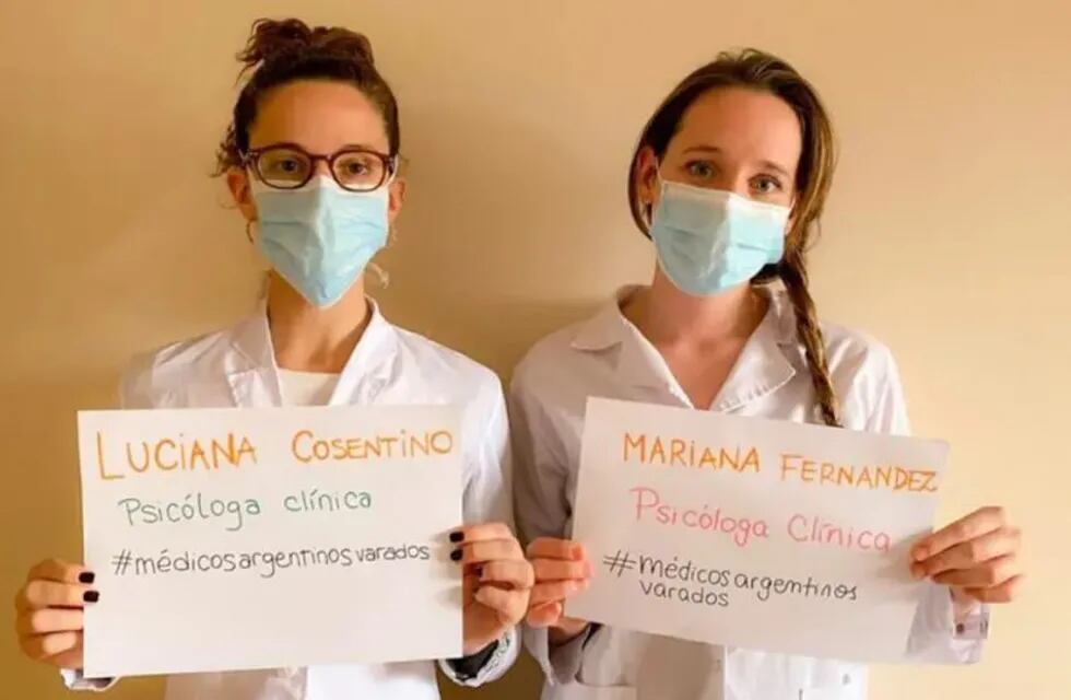 Médicos argentinos varados en España quieren volver para ayudar en el país (Foto: La Nación)