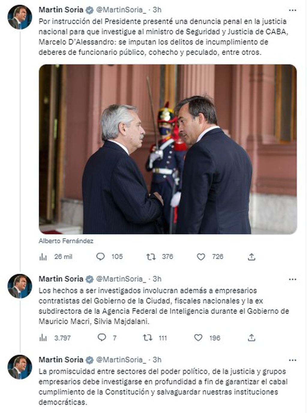 Twitter de Martín Soria.