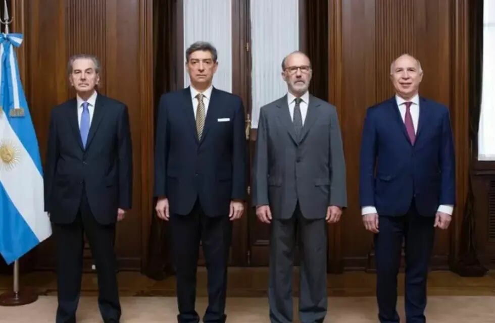 Juan Carlos Maqueda, Horacio Rosatti, Carlos Rosenkrantz, y Ricardo Lorenzetti.