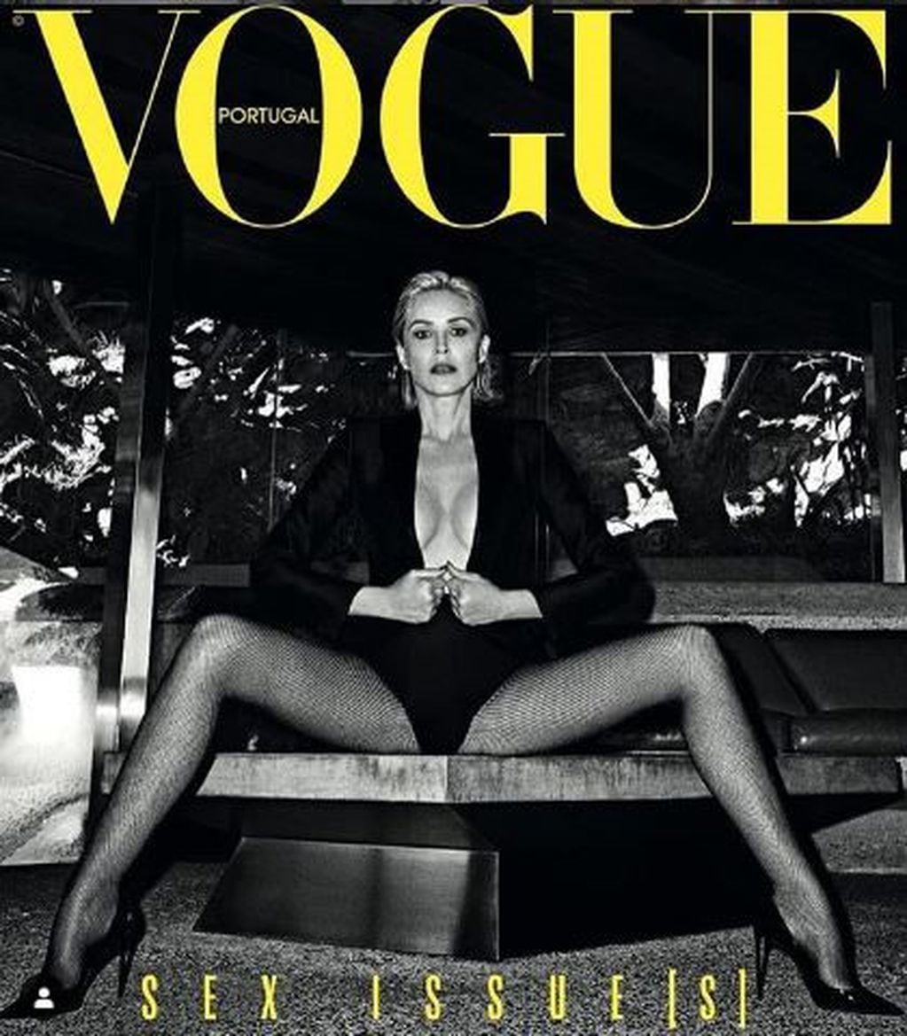 La segunda opción de tapa de Sharon Stone para revista Vogue (Fuente: Instagram/sharonstone)