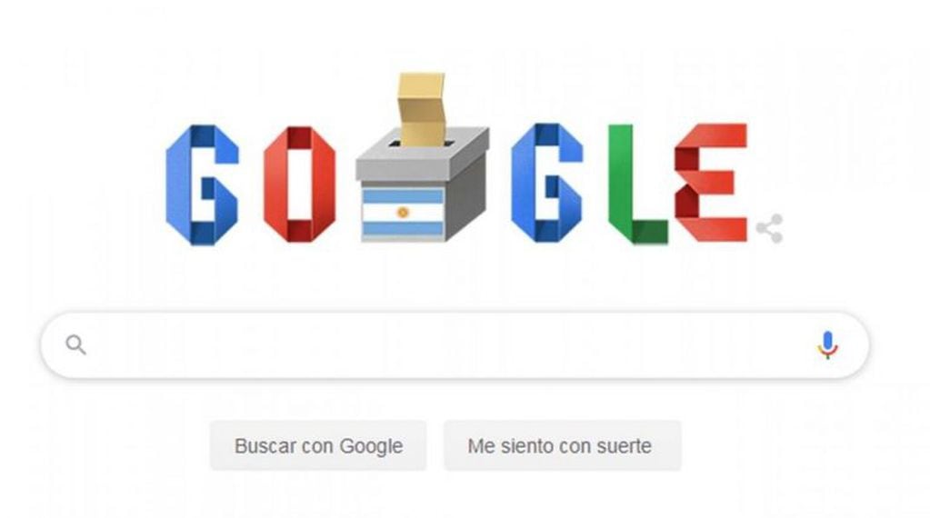Según precisaron desde Google, el doodle sólo tiene alcance nacional.