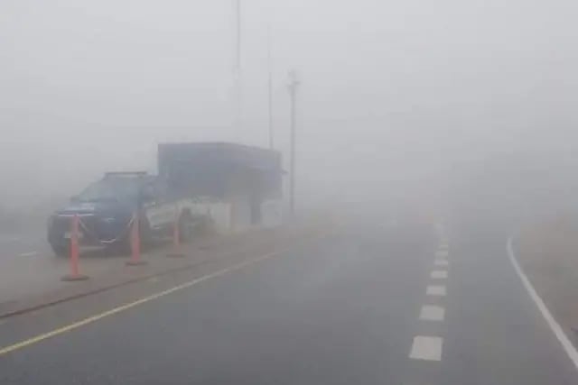 Niebla en el camino de las Altas Cumbres.