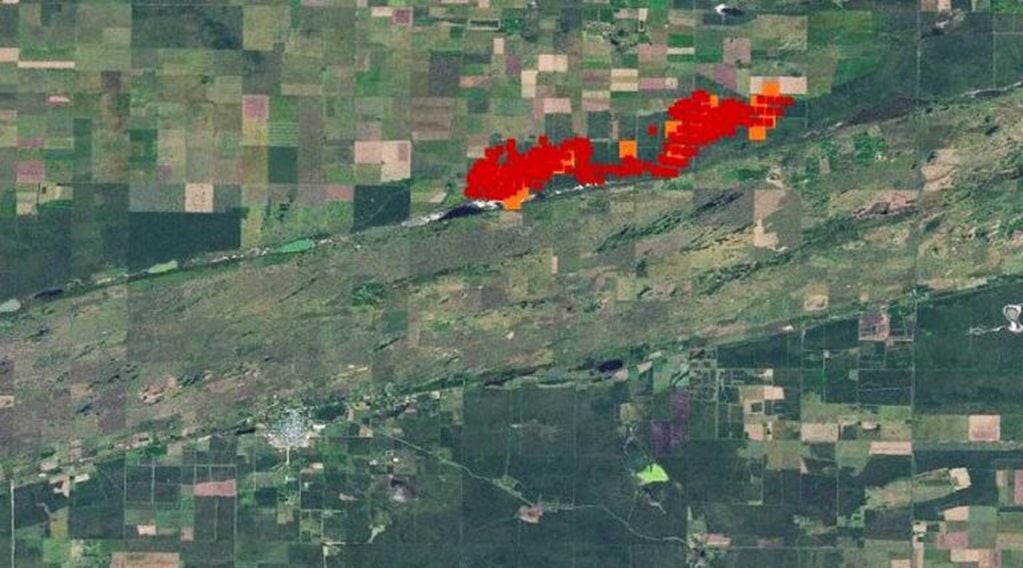 Vista satelital de la zona afectada (Diario Textual)