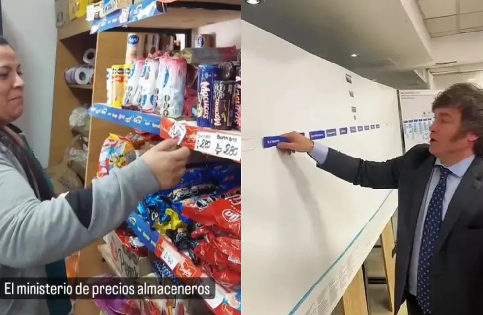 Una kiosquera de Córdoba imitó a Milei eliminando ministerios y el video desató debate entre los usuarios.