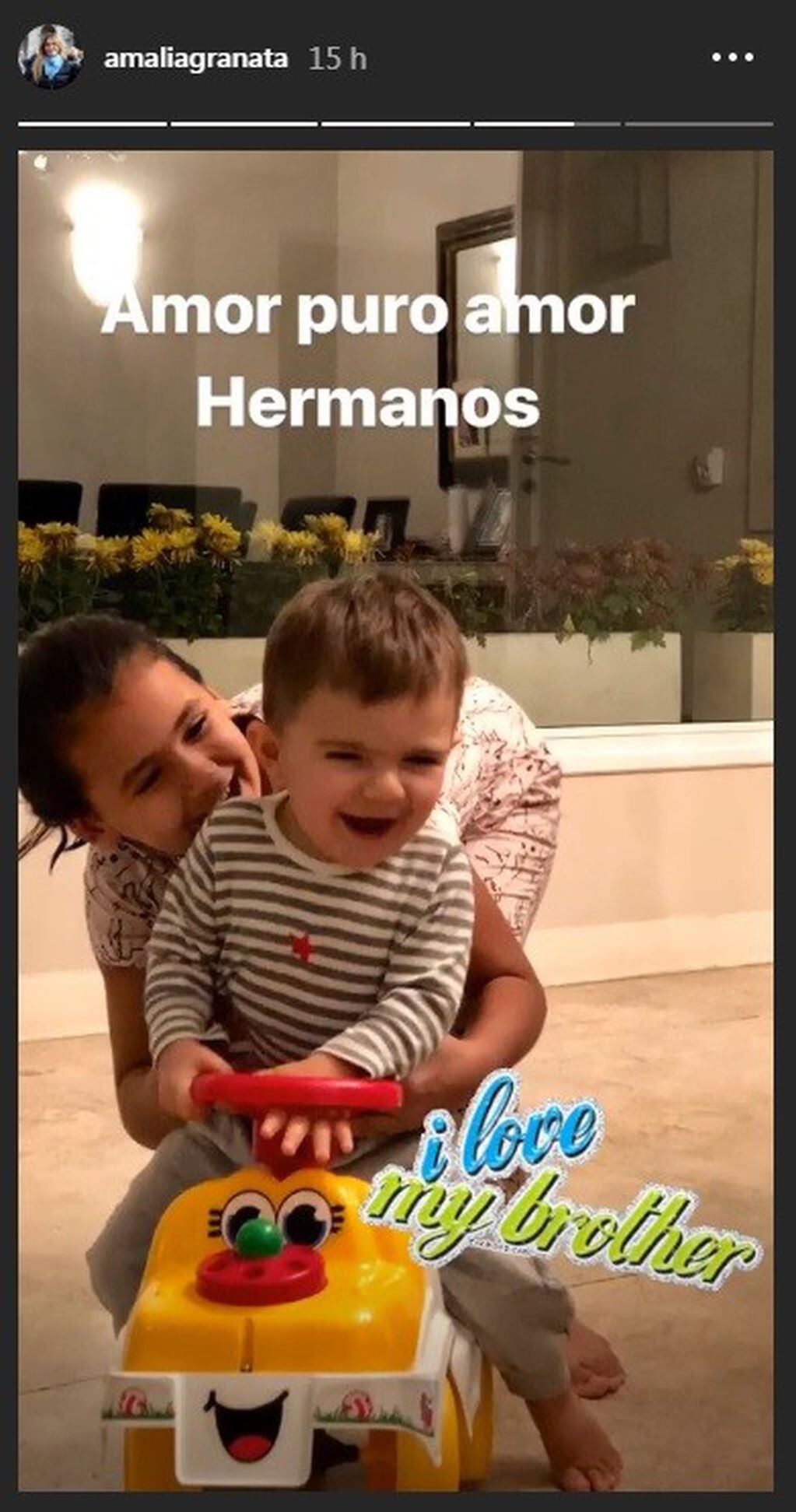Granata compartió varias historias de sus hijos. (Instagram)