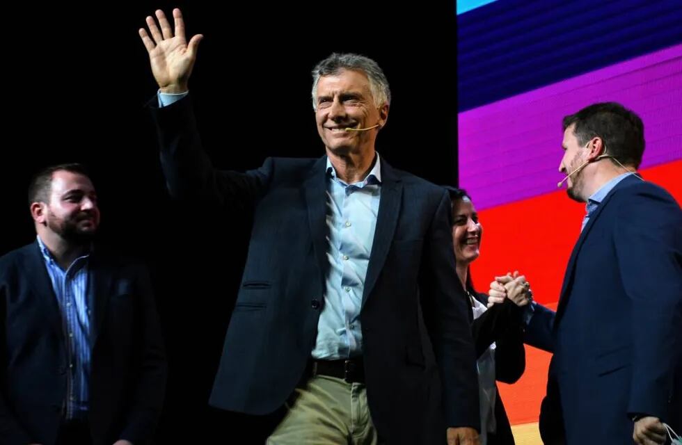 Mauricio Macri encabezó el acto de Juntos por el Cambio en Puerto Norte. (Clarín)