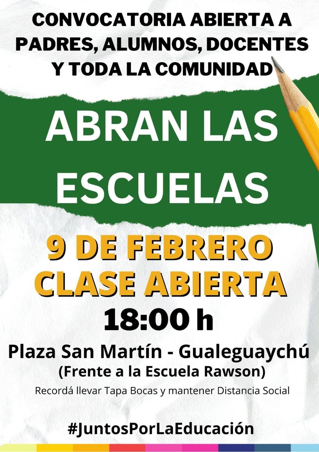 Concentración #VolvamosAlaEscuela