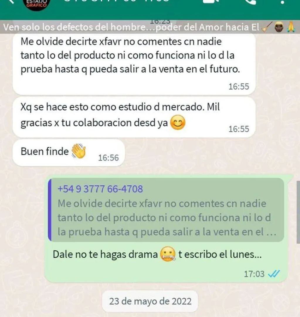 Un hombre le vendió un aromatizante a una mujer con el cual la espiaba.