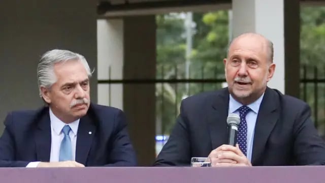 Alberto Fernández y Omar Perotti