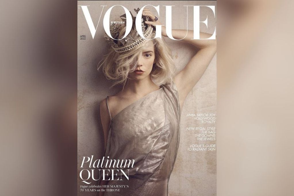 Anya Taylor-Joy fue la tapa de la revista Vogue de Abril de 2022.