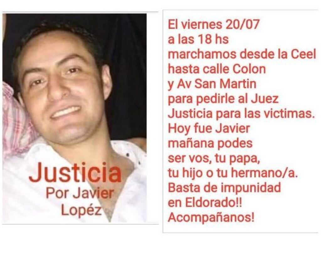 Convocaron a una marcha para pedir justicia por Javier López, quien murió atropellado en la madrugada del domingo