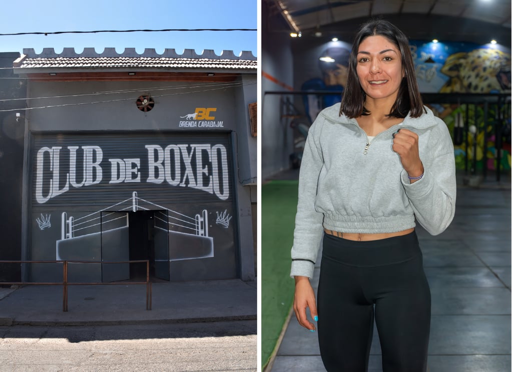 La boxeadora jujeña en su Club de Boxeo BC, ubicado en la calle 18 de Noviembre n° 471, del barrio Almirante Brown de San Salvador de Jujuy.