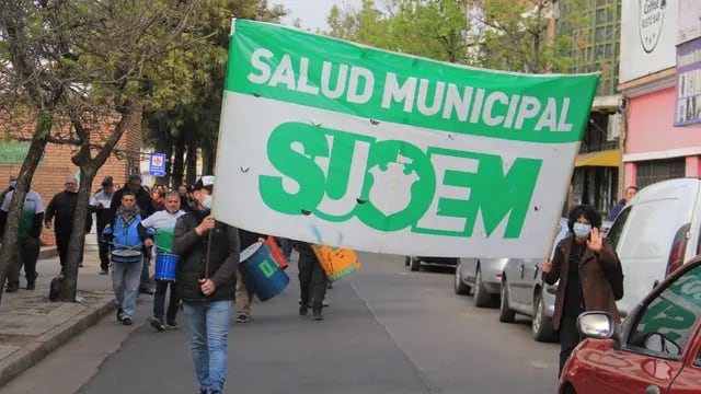 Nuevo día de marchas del Suoem, en la zona de los Hospitales de Urgencias y la Dirección de Atención Primaria. (Twitter Suoem)
