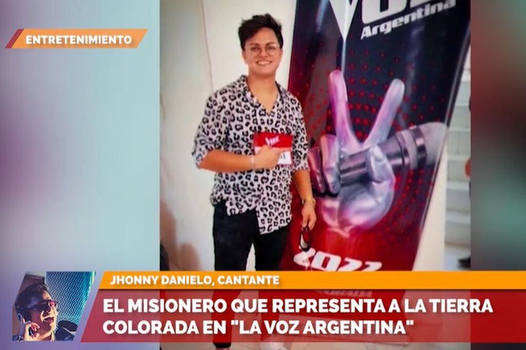 Jhonny Danielo, el representante de la tierra colorada en “La Voz Argentina”.