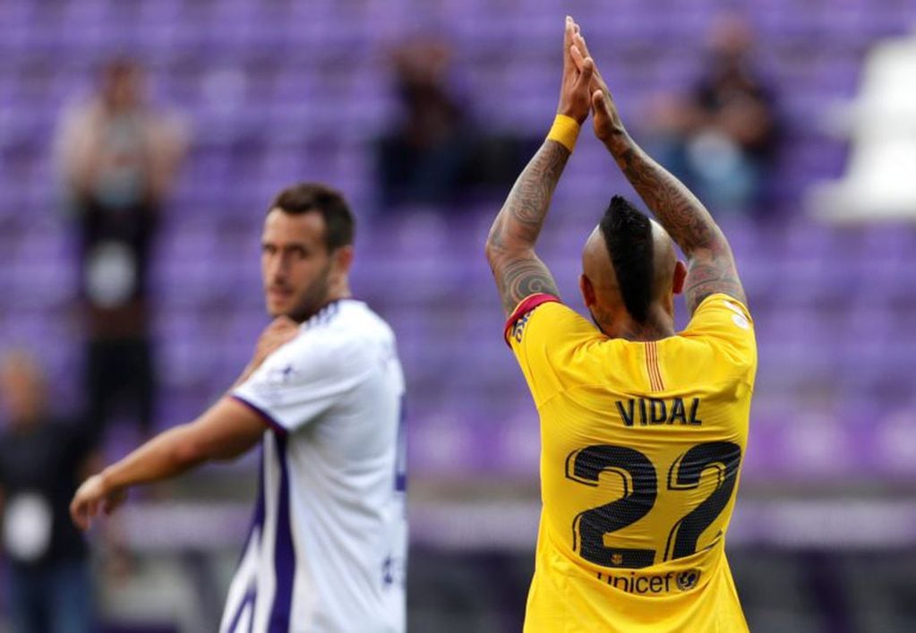 Arturo Vidal festeja su gol (AP/Manu Fernandez)