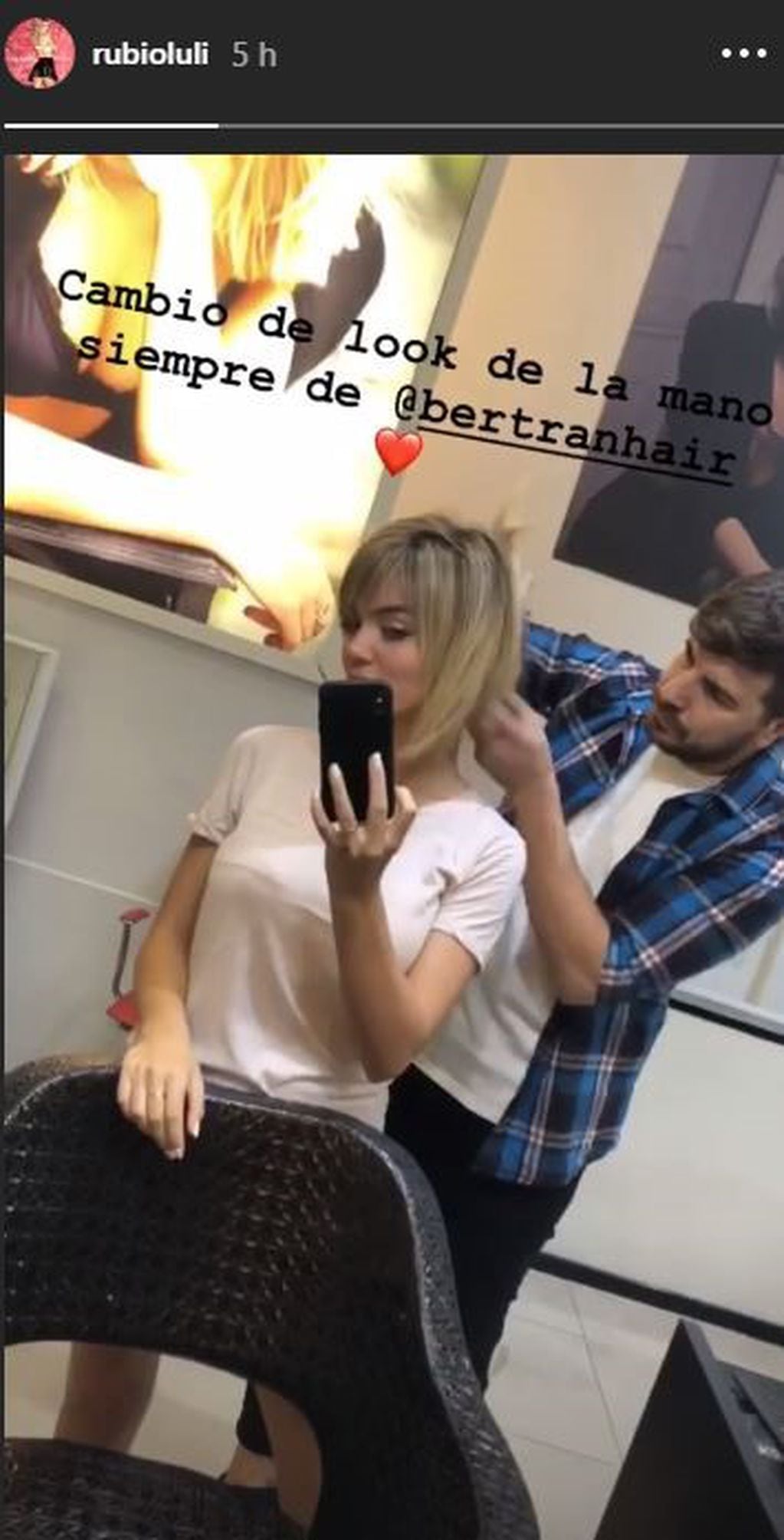 Lucía Rubio mostró su cambio de look en Instagram.