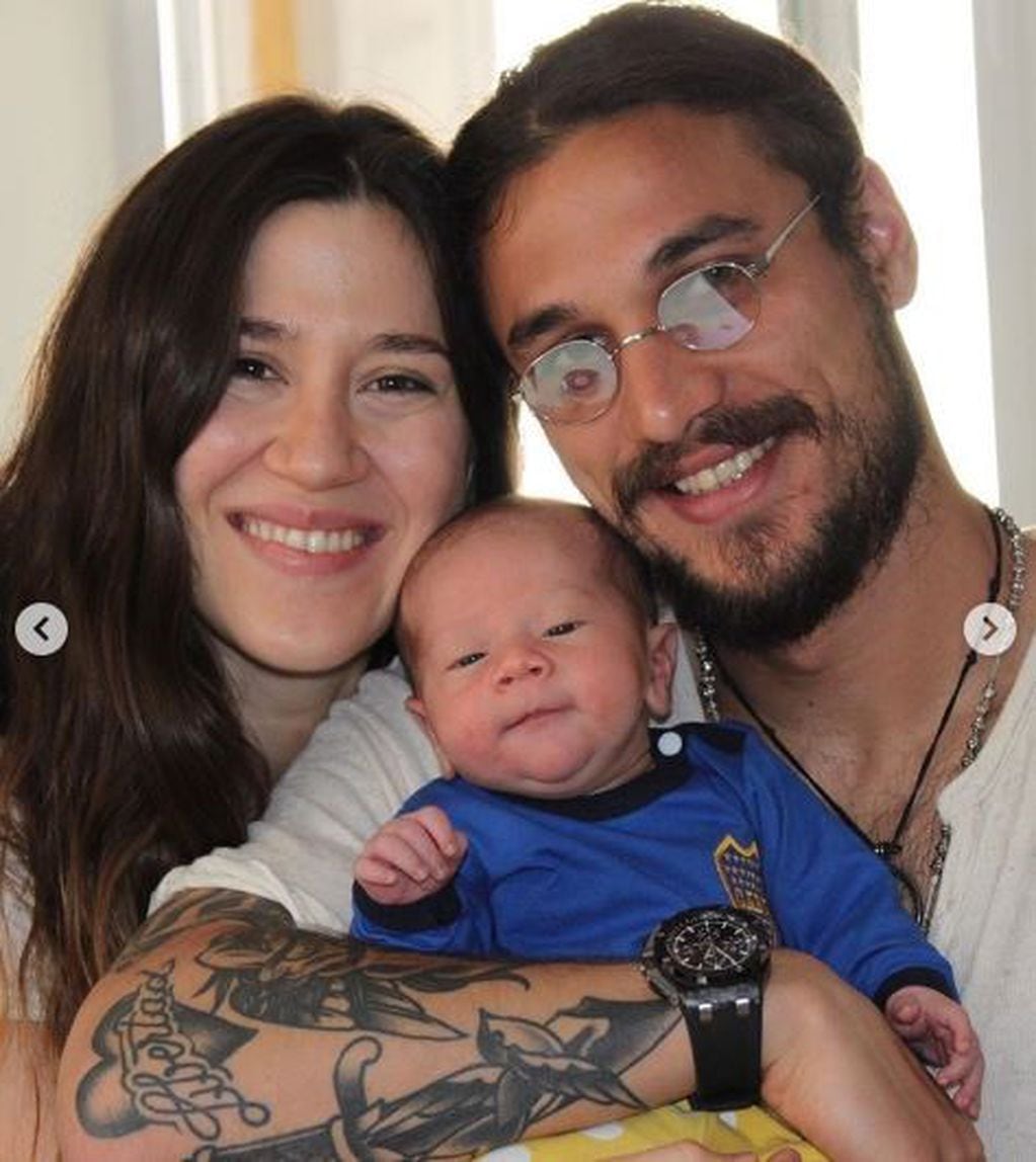 Momento retro entre Daniel Osvaldo, Jimena Barón y su hijo Morrison (Instagram)