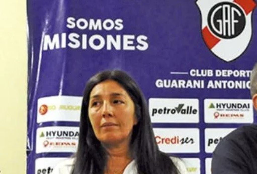 Mirta Parayva, vicepresidente de Guaraní Antonio Franco y coordinadora del fútbol femenino en la Liga Posadeña de Fútbol. (WEB)