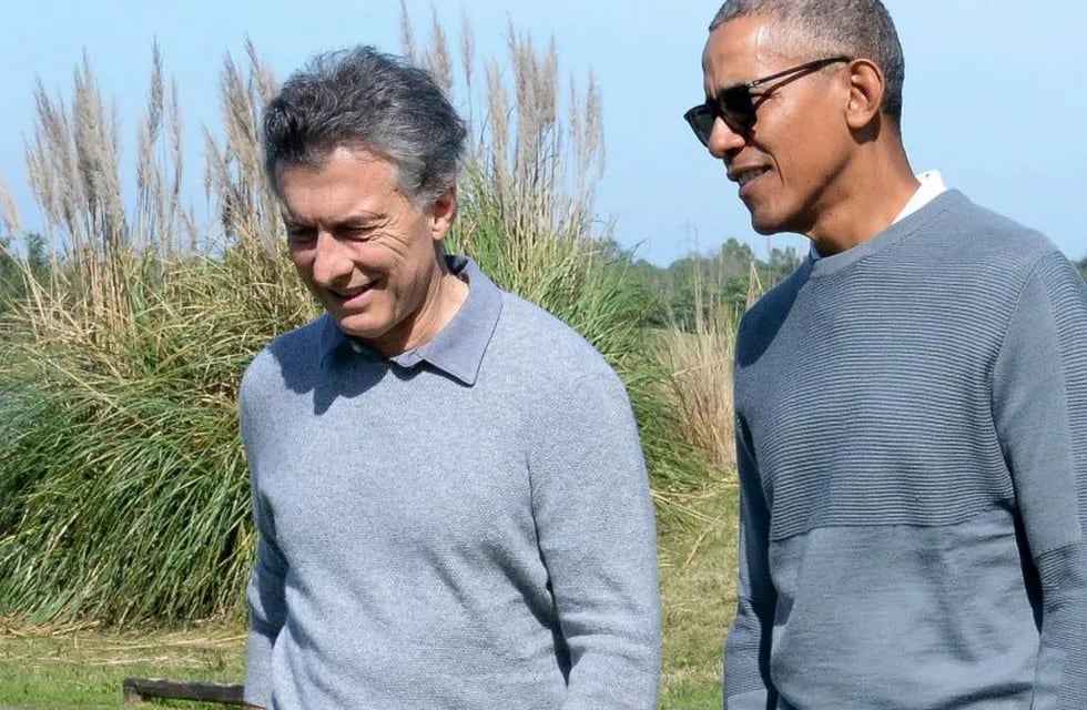 Mauricio Macri y Barack Obama jugaron al golf. Foto: DPA.