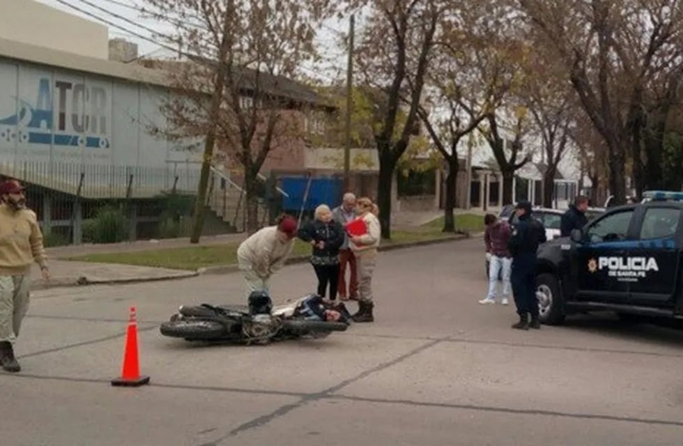 El accidente ocurrió en la esquina de Pueyrredón y bulevar Seguí.