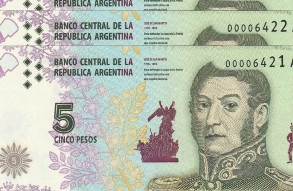 El billete de cinco pesos saldrá de circulación en febrero de 2020. (Web).