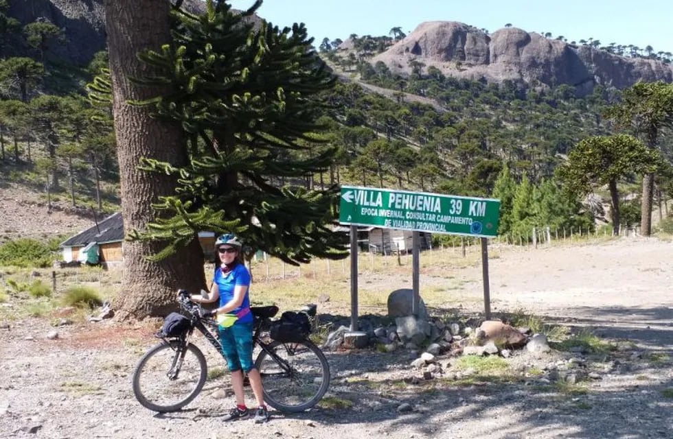 Ana Moreno pedaleó de San Rafael a Chubut