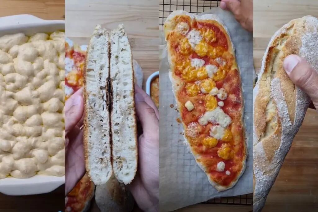 Receta 4 en 1: cómo hacer una masa para pizza, focaccia y más, con solo un kilo de harina