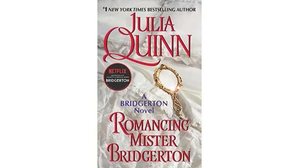 Portada del libro "Romancing Mister Bridgerton". En el mismo se cuenta la historia de Colin y Penélope.
