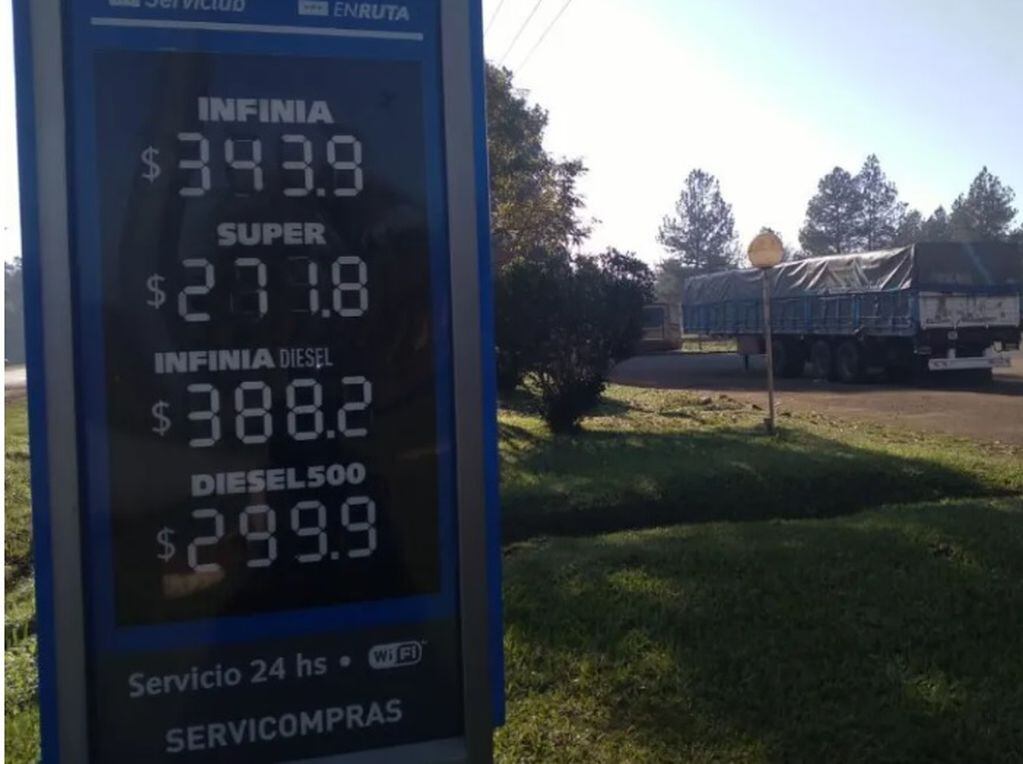 Rigen nuevos aumentos en los precios de los combustibles en Misiones.