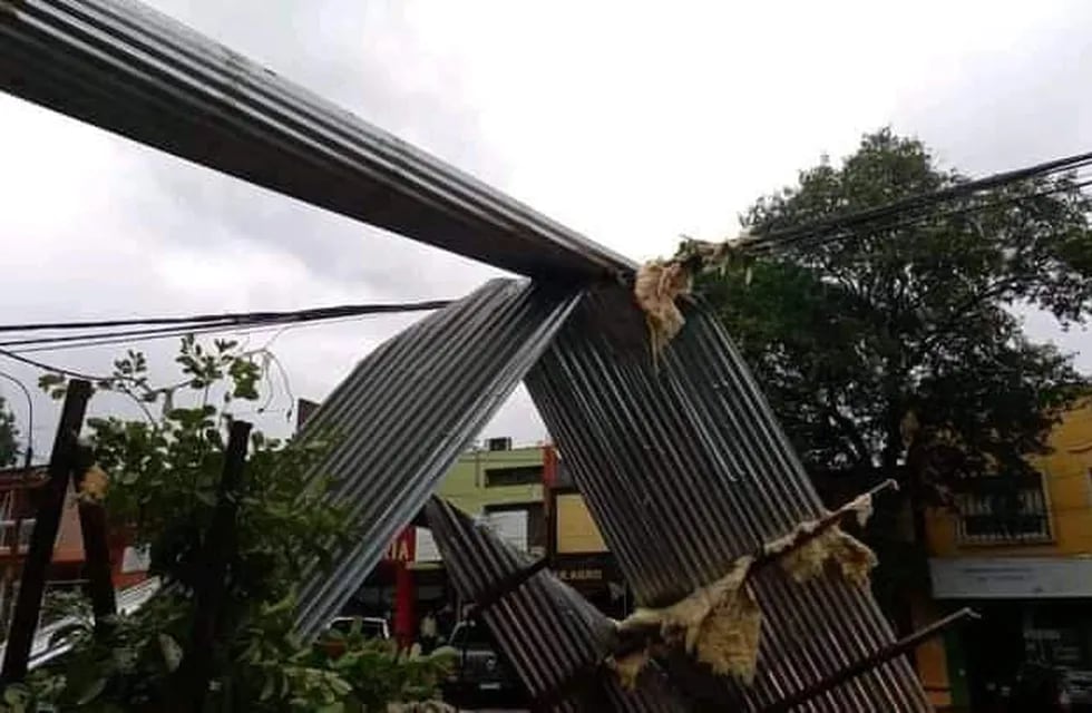 Fuerte temporal causó destrozos en Eldorado y zonas aledañas.