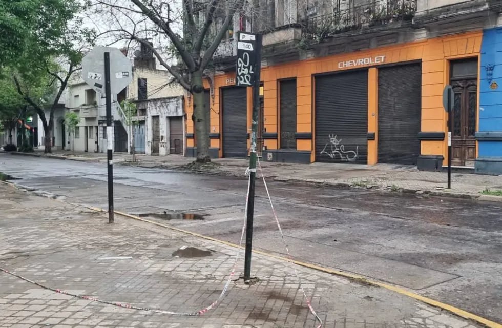 La colisión se produjo en la esquina de San Martín y Pasco.