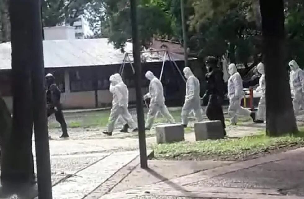 Procedimiento policial en el parque San Martín, de Jujuy