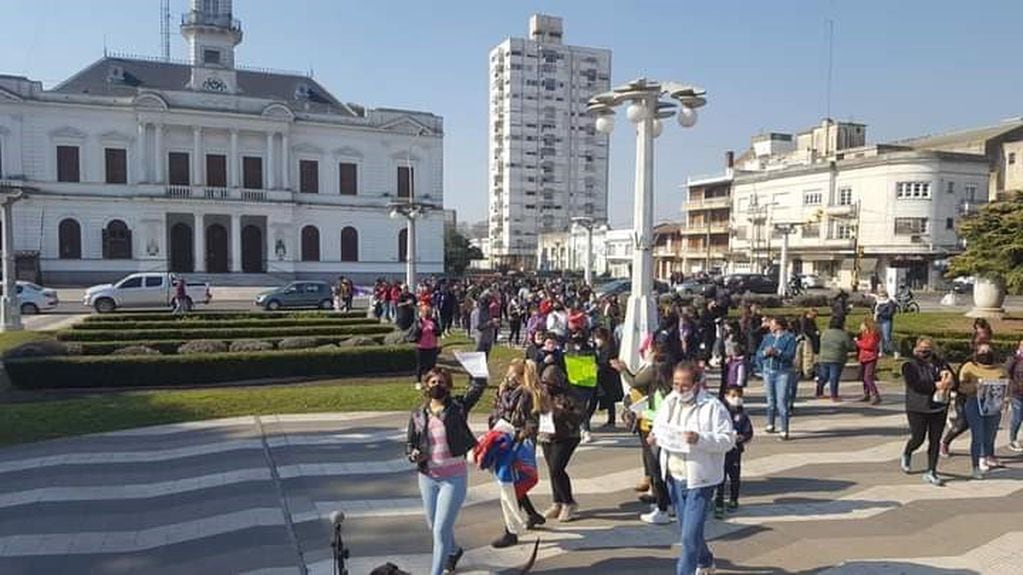 La marcha del sábado en Plaza San Martín.