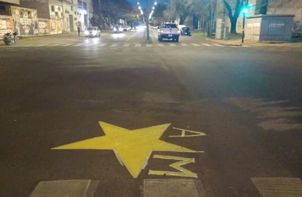 Pintaron una estrella en homenaje a Andrés Muñoz