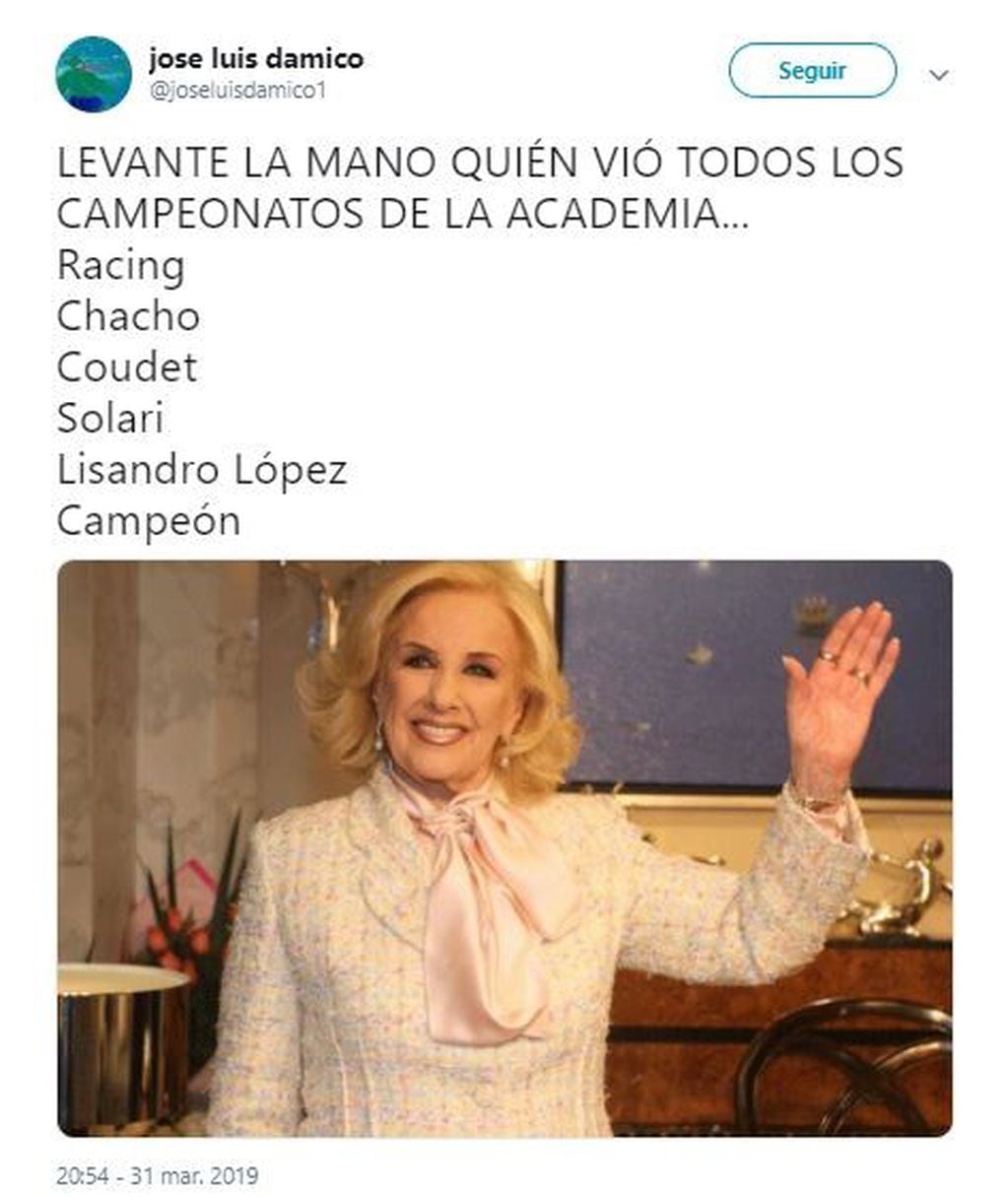 Los mejores memes de Racing campeón de la Superliga (Foto: Twitter)