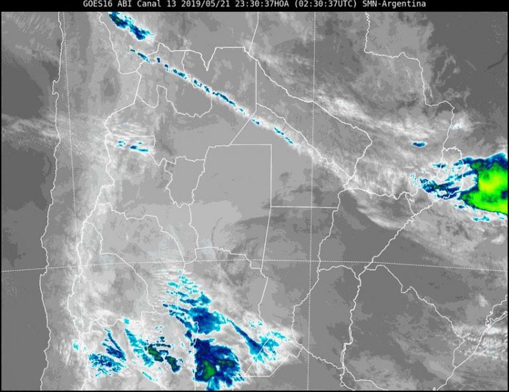 Imágen satelital del SMN para Corrientes