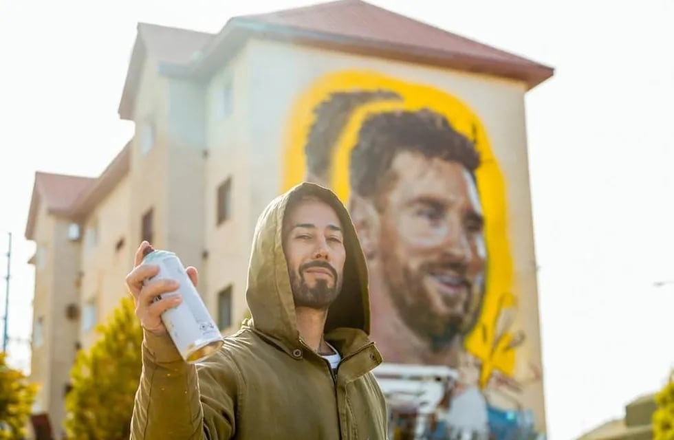 El mural de Messi de Ushuaia tuvo repercusión nacional