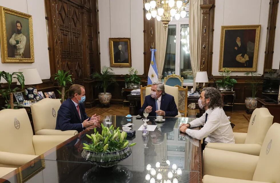 Gustavo Bordet se reunió con Alberto Fernández