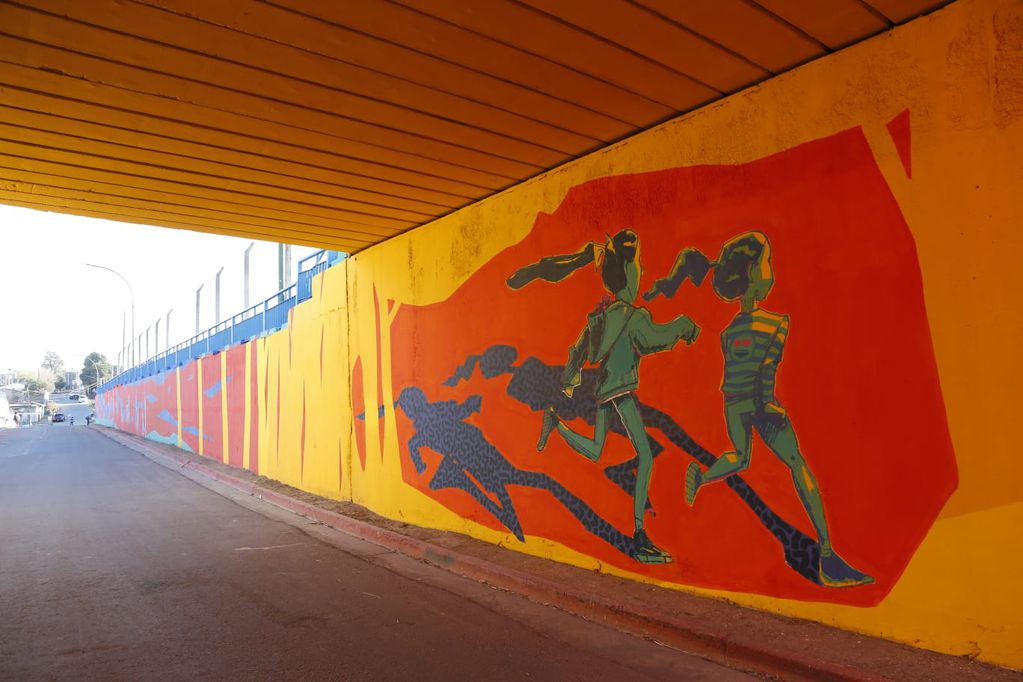 Nuevo mural en barrio Bajo Pueyrredón. (Prensa municipalidad)