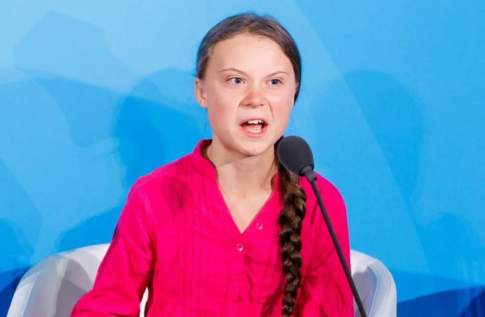 Greta Thunberg acusó a la Argentina y otros cuatros países de ser los mayores contaminantes  EFE/EPA/JUSTIN LANE