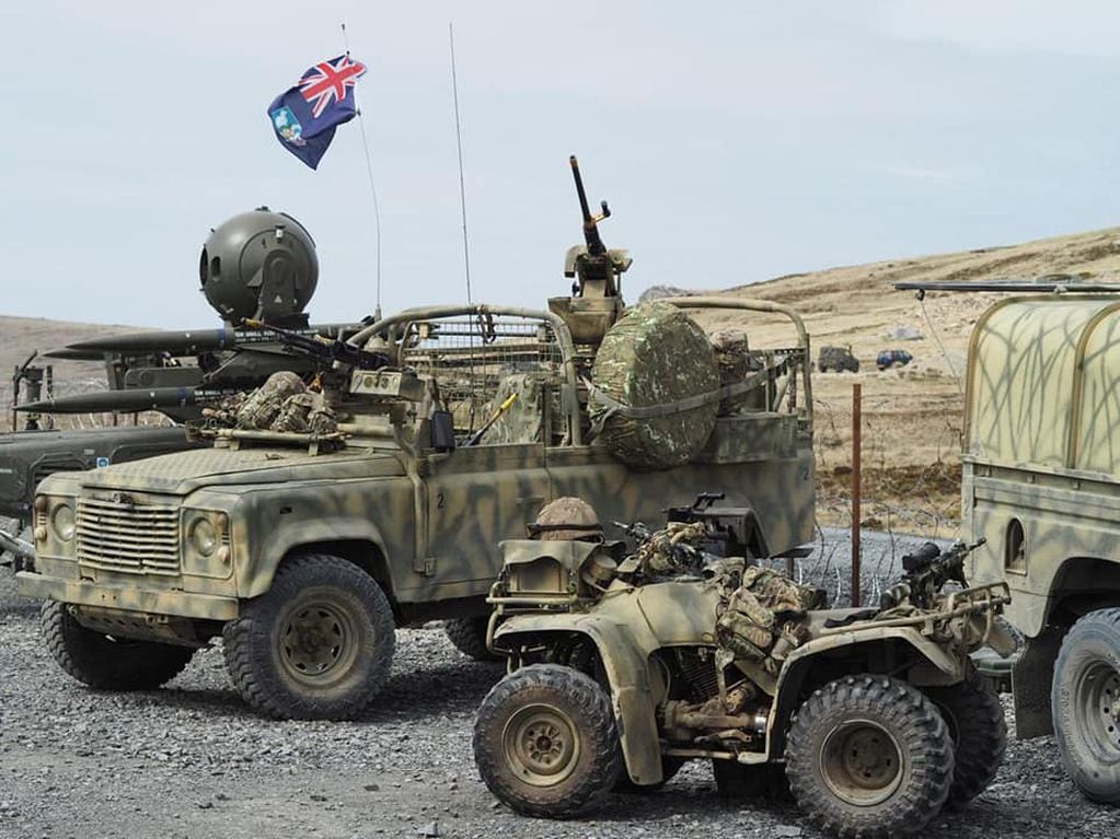 Vehículos de las Fuerzas de Defensa británicas en las Islas Malvinas