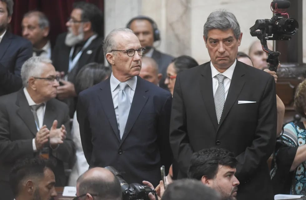 El presidente y el vice de la Corte, Horacio Rosatti y Carlos Rosenkrantz, en la última Asamblea Legislativa. Foto: Federico López Claro.