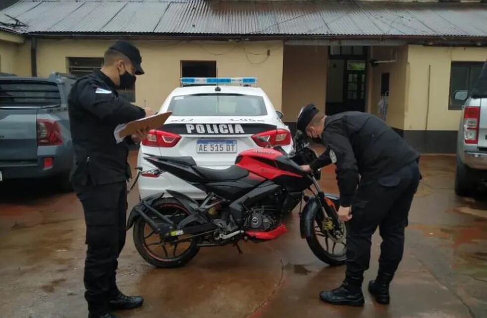 Recuperaron motocicleta robada en Oberá.