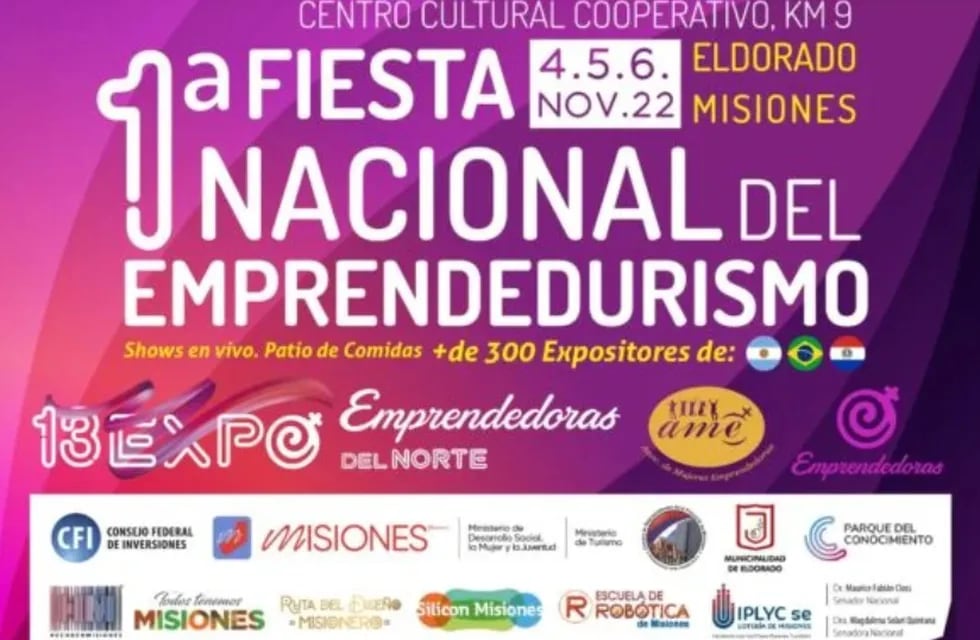 Eldorado será sede de la 1° Fiesta Nacional del Emprendedurismo.