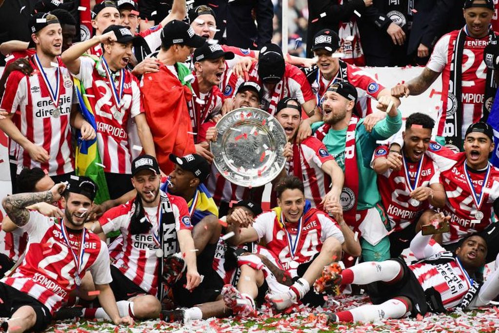 El PSV goléo 3-0 al Ajax y se consagró campeón en Holanda. Foto: EFE.