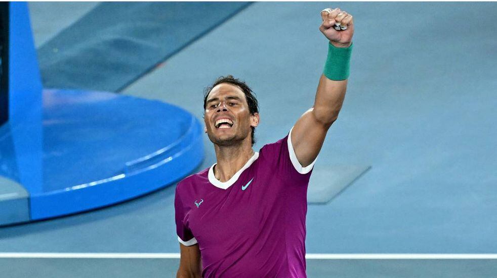 Nadal celebra una nueva final del Australian Open. Se enfrentará al ruso Daniil Medvedev  (AP)