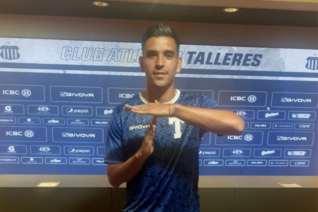 Juan Gabriel Rodríguez y su primera conferencia como jugador de Talleres (La Voz)