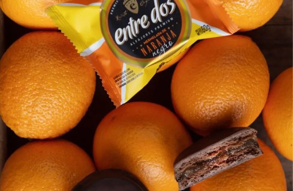 El alfajor de naranja fabricado por la empresa Mendocina Entre Dos ganó el premi al Mejor Alfajor Nacional de Fruta. Gentileza