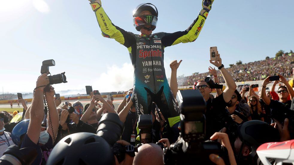 Valentino Rossi se retiró del MotoGP en Valencia.
